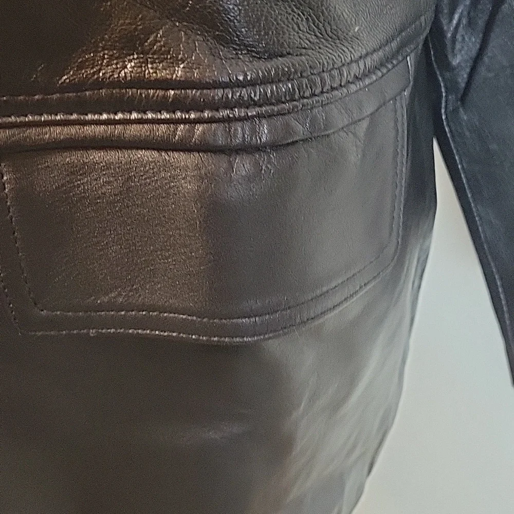 REDBACK men's black leather jacket.  NWT.  Size XL.